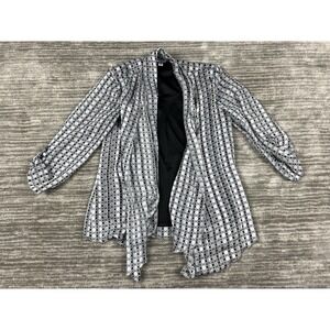 Rebecca Malone Top Womens Small Multicolor 3/4 Sleeve Sheer Attached Tank